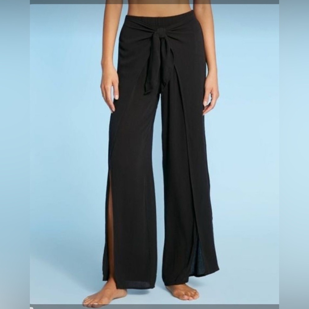 Kona Sol Elegant Black Swim Coverup Pants